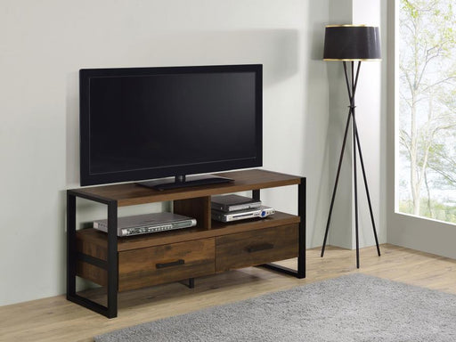 James 2-drawer Composite Wood 48" TV Stand Dark Pine