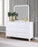 Anastasia 6-drawer Bedroom Dresser with Mirror Pearl White