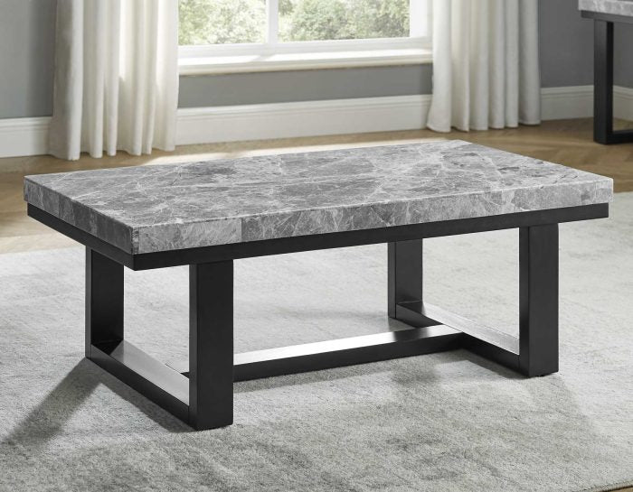 Lucca 3-Piece Marble Top Set (Cocktail & 2 End Tables)