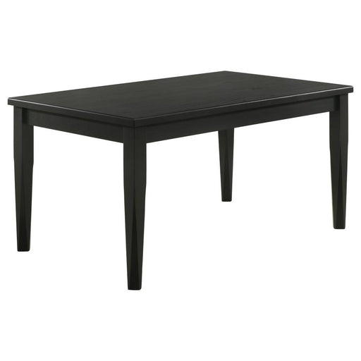Appleton 7-piece Rectangular Wood Dining Table Set Black Washed and Light Grey
