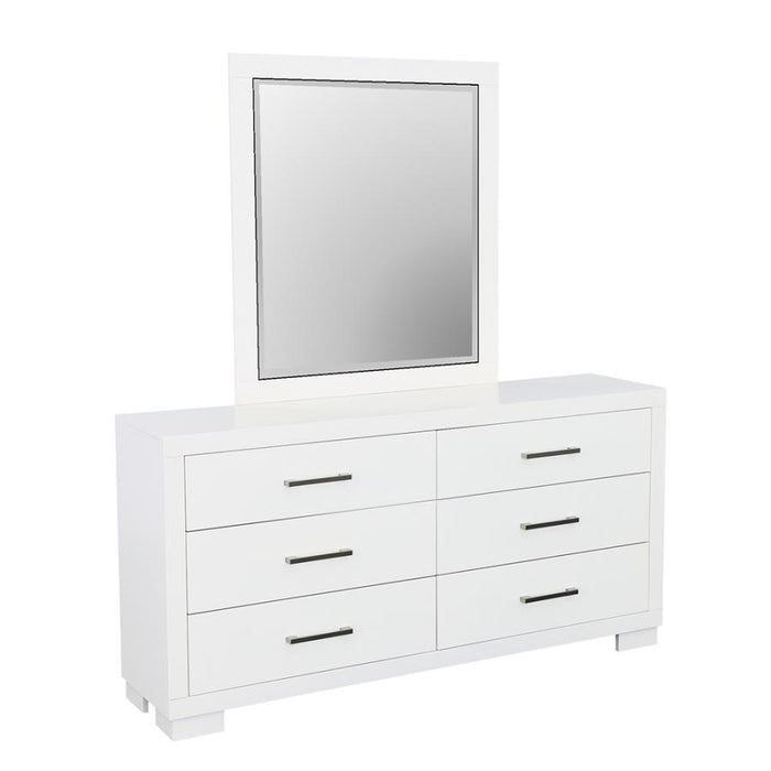 Jessica Rectangular Dresser Mirror White