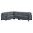Georgina 4-Piece Upholstered Modular Sectional Sofa Steel Grey