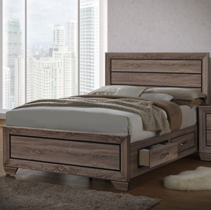 Kauffman Storage Bed Washed Taupe