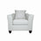 Salizar Upholstered Track Arm Fabric Accent Chair Grey Mist