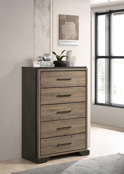 Baker 5-drawer Chest Brown and Light Taupe