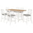Hollis 7-piece Rectangular Counter Height Dining Set Brown and White