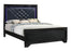 Penelope Bed with LED Lighting Black and Midnight Star