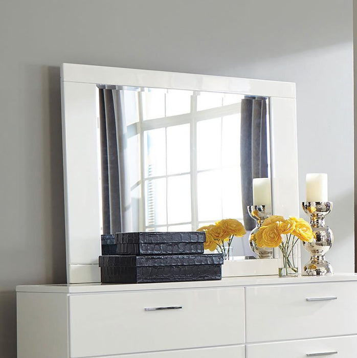 Felicity Rectangle Dresser Mirror Glossy White