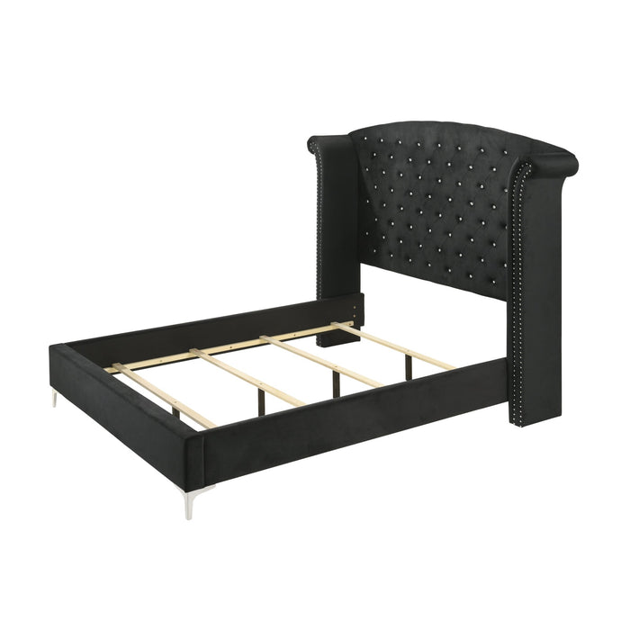 Lucinda Upholstered Bed with Button-Tufting