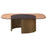 Morena Rectangular Coffee Table with Tawny Tempered Glass Top Brushed Bronze