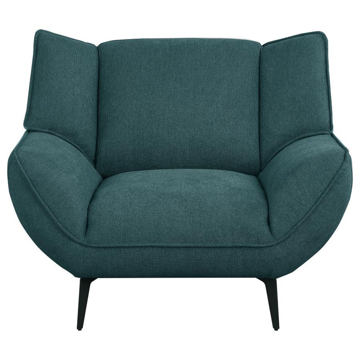 Acton Upholstered Flared Arm Chair Teal Blue