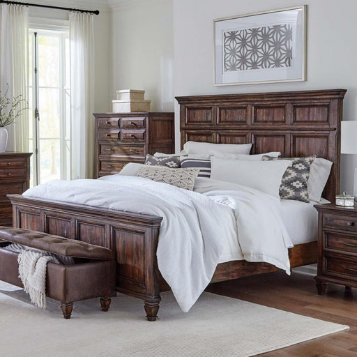 Avenue Panel Bed Weathered Burnished Brown