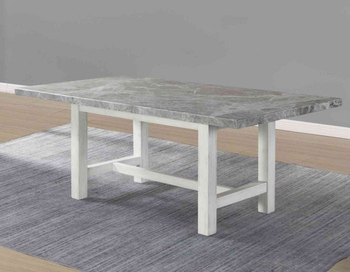 Canova 78-inch Gray Marble Top Dining Table