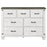 Lilith 7-drawer Dresser Distressed Distressed Grey and White
