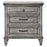 Avenue 3-drawer Rectangular Nightstand with Dual USB Ports Grey