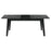 Crestmont Rectangular Dining Table with Faux Marble Top and 16" Self-Storing Extension Leaf Black