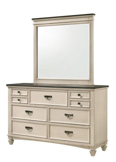Sawyer Cream/Brown Bedroom Dresser Mirror