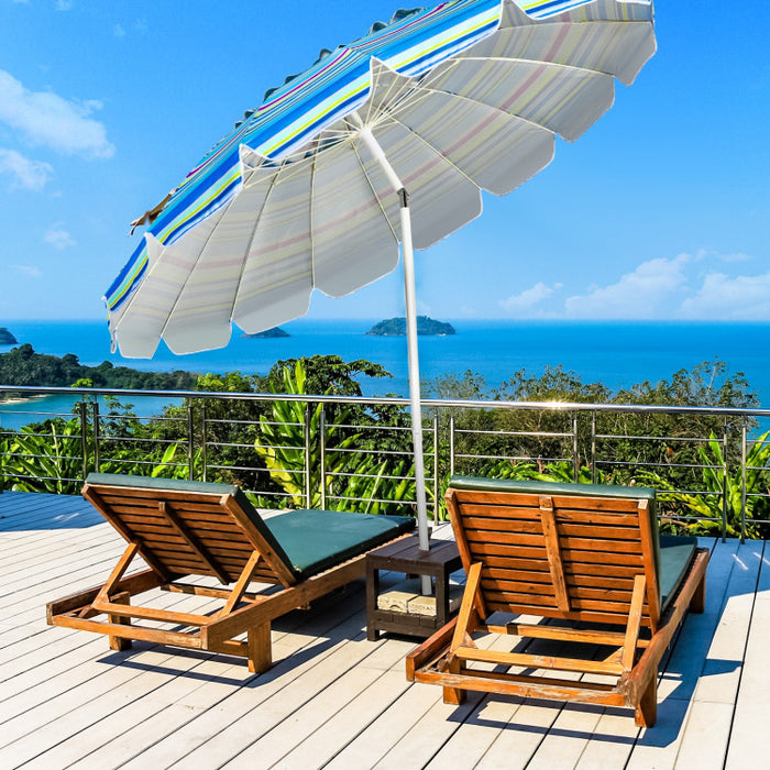 8 Feet Portable Beach Umbrella with Sand Anchor and Tilt Mechanism — Myers  Goods Home & Decor