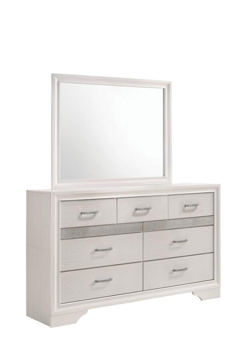 Miranda Rectangular Dresser Mirror White