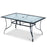 60 x 38 Inch Rectangular Patio Dining Table with 1.6 Inch Umbrella Hole