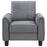 Davis Upholstered Rolled Arm Accent Chair Grey