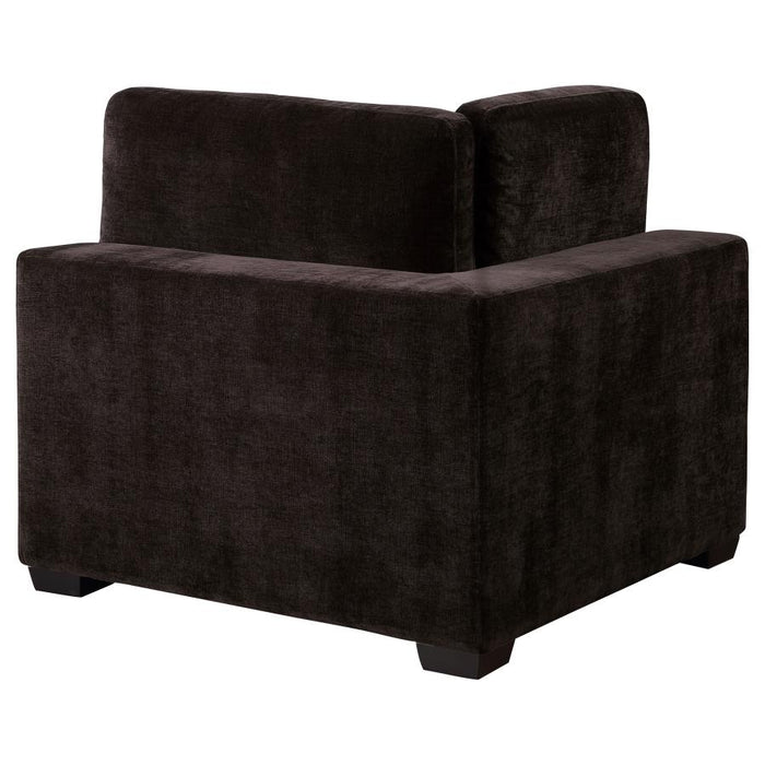 Lakeview Upholstered Corner Chair Dark Chocolate