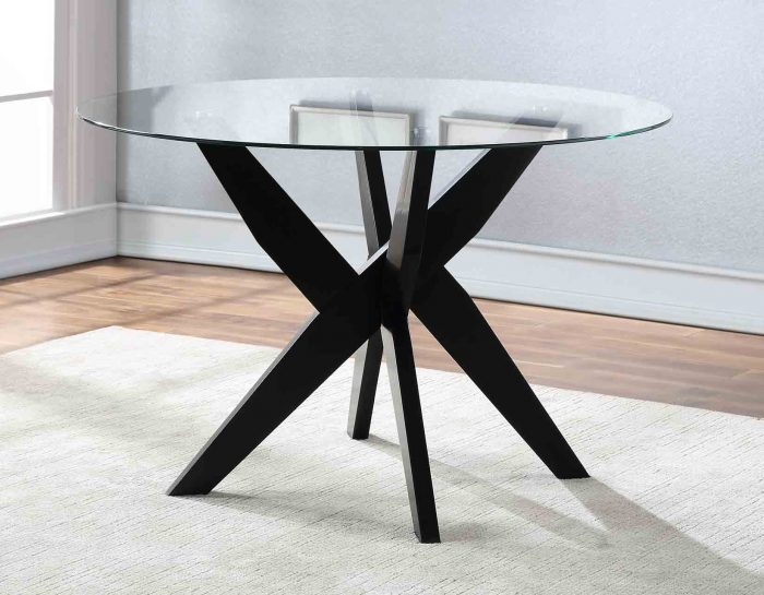 Amalie 48 inch Round Glass Top Table