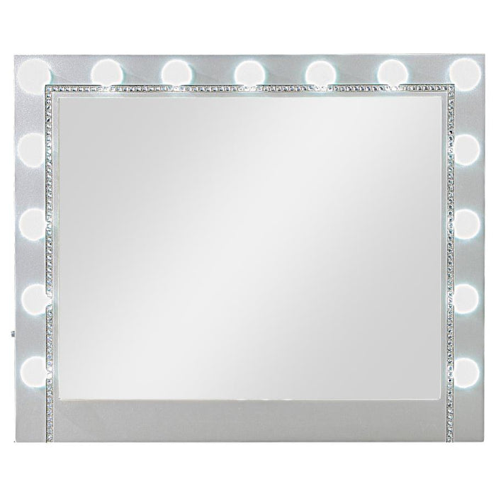 Eleanor Metallic Rectangular Dresser Mirror with Light