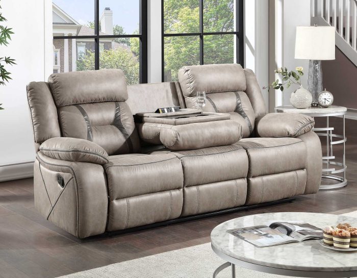 Tyson Recliner Sofa w/Drop Down Table and Power Strip