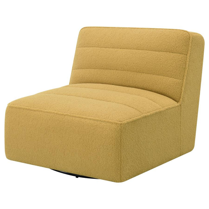 Cobie Upholstered Swivel Armless Chair
