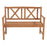 2-Person Wood Outdoor Bench with Cozy Armrest and Backrest