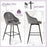 2 Pieces 29.5 Inch Pub Height Swivel Velvet Bar Stools with Metal Legs