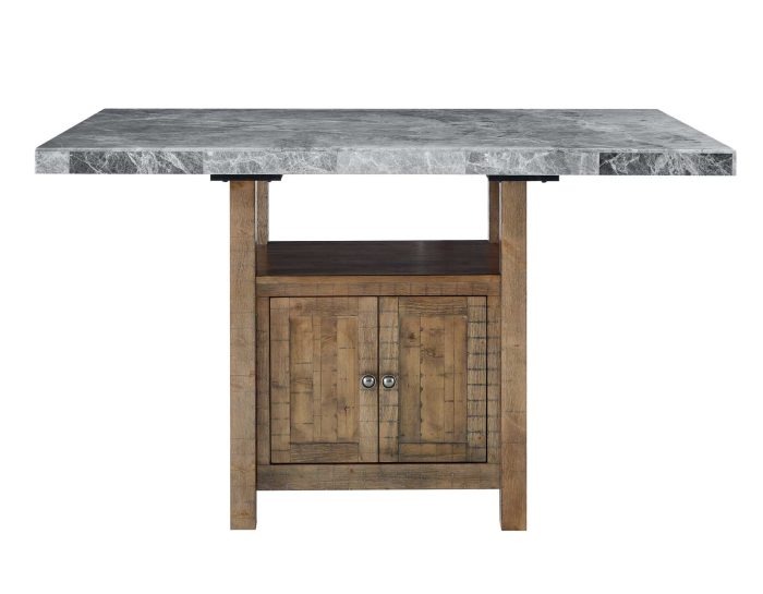 Grayson 60-inch Marble Top Counter Storage Table