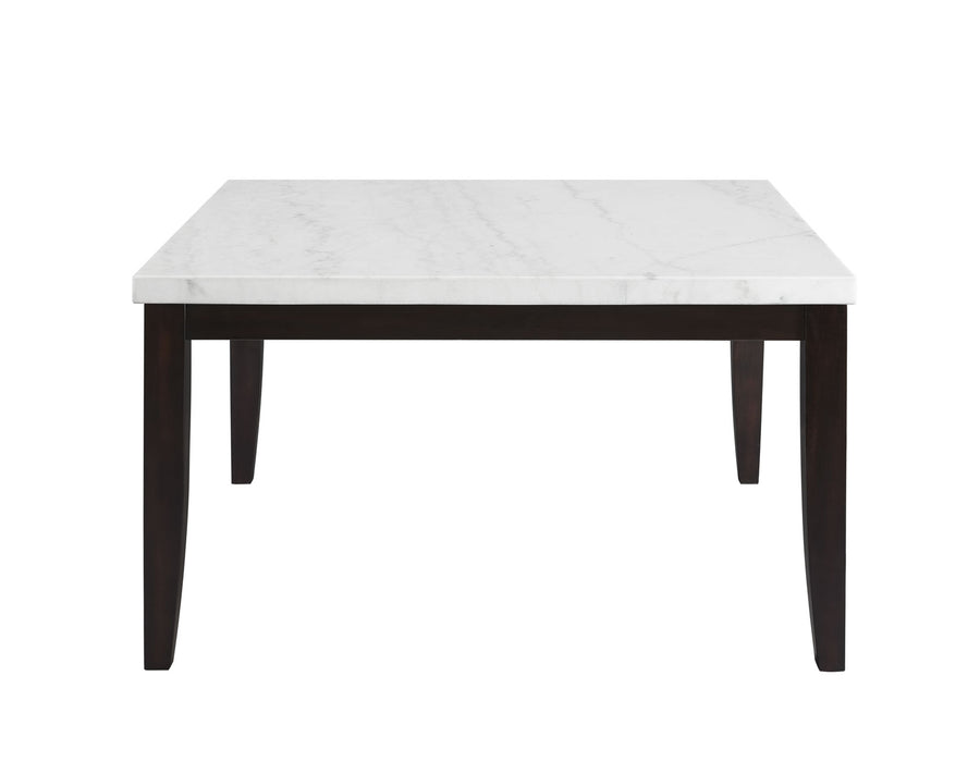 Francis 7-Piece 54-inch Square Marble Top Set