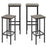 Set of 4 Bar Stool Set 26 Inch Bar Chair with Metal Legs and Footrest