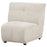Charlotte Upholstered Curved Armless Chair Ivory