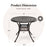 36 Inch Patio Round Dining Bistro Table with Umbrella Hole
