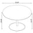 Ganso Round Metal Coffee Table With Tempered Glass Top Black
