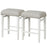 2 Pieces 24.5/29.5 Inch Backless Barstools with Padded Seat Cushions