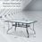 60 x 38 Inch Rectangular Patio Dining Table with 1.6 Inch Umbrella Hole