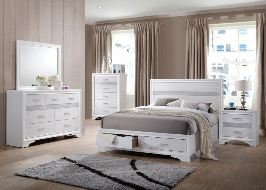 Miranda 2-drawer Storage Bed White