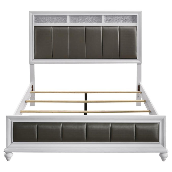 Barzini Upholstered Panel Bed White