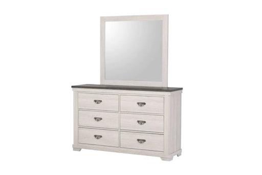 Leighton Cream/Brown Dresser Mirror