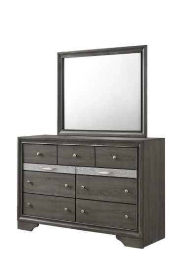 Regata Gray/Silver Bedroom Dresser Mirror