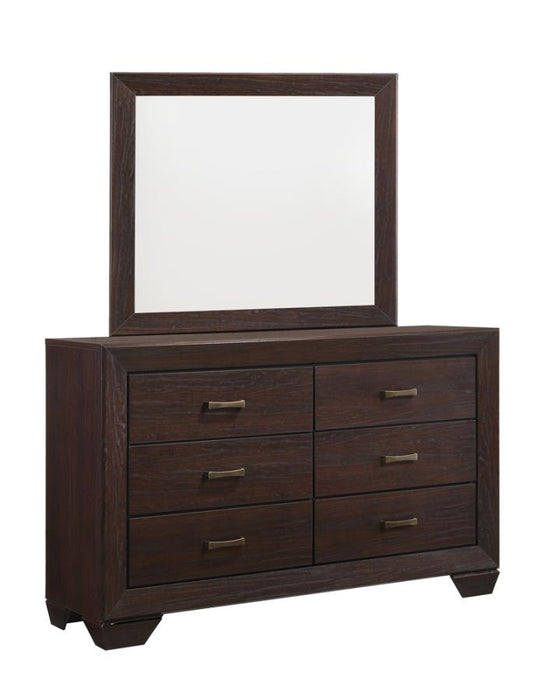 Kauffman Rectangular Dresser Mirror Dark Cocoa