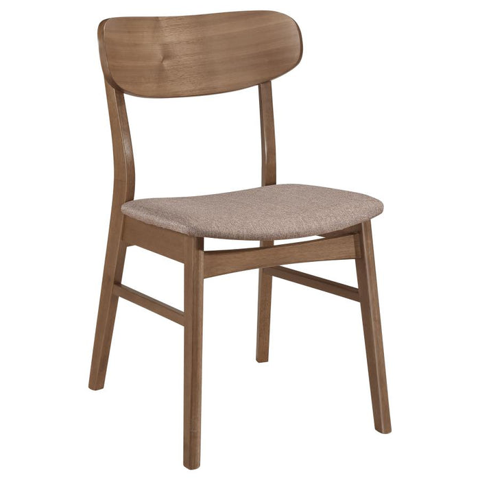 Dortch Dining Side Chair Walnut and Brown (Set of 2)