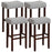 2 Set of 29 Inch Height Upholstered Bar Stool with Solid Rubber Wood Legs and Footrest
