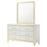 Lucia 6-Drawer Bedroom Dresser With Mirror White