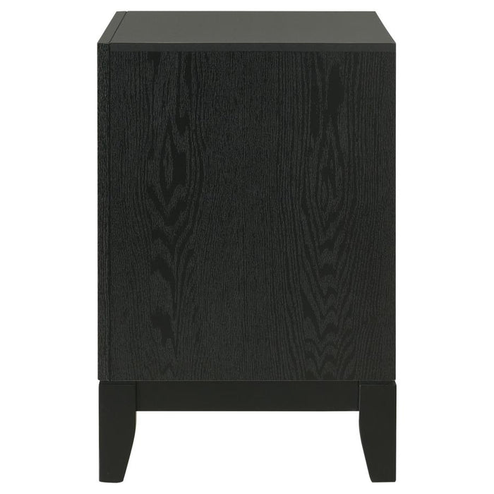 Valencia 2-Drawer Nightstand Light Brown And Black