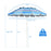 8 Feet Portable Beach Umbrella with Sand Anchor and Tilt Mechanism